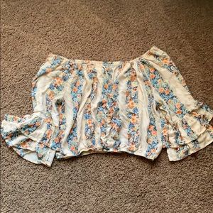 Off shoulder floral top